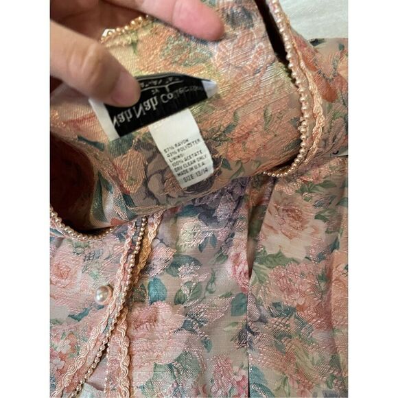 Jonathan Tait Nah Nah Collection Vintage Floral Pearl Blazer tapestry print 13/1 - Picture 7 of 7